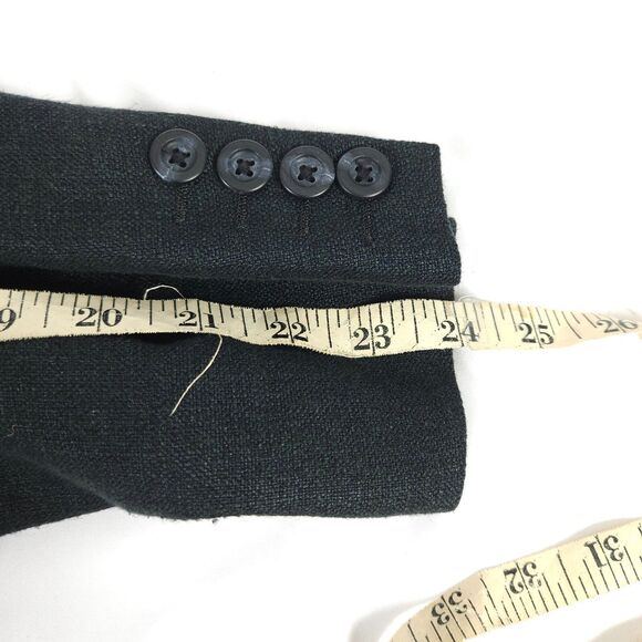 VTG Tom James Mens Size 42L Navy 2-Button Single Vent Sports Coat Blazer - Picture 9 of 10